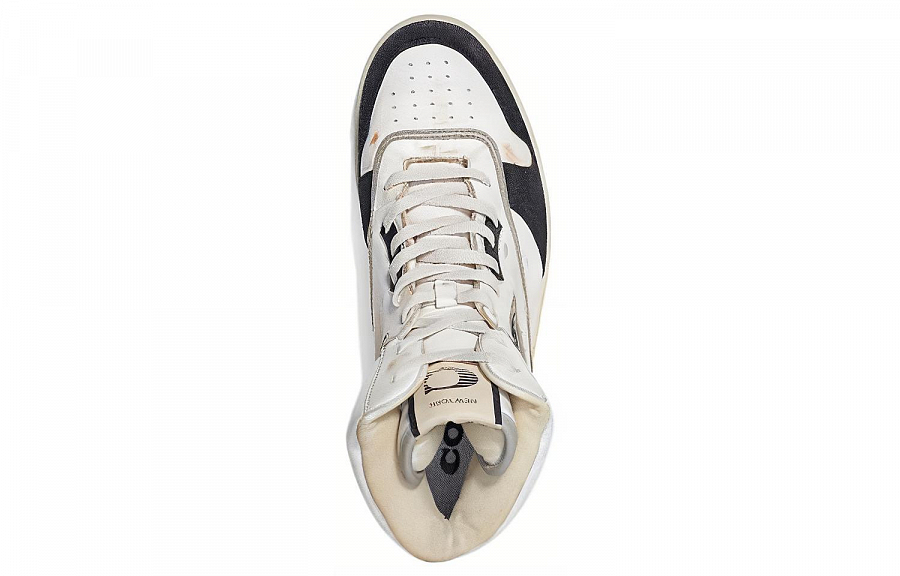 COACH High-Top Stylish Skateboarding Shoes Women's Beige Black