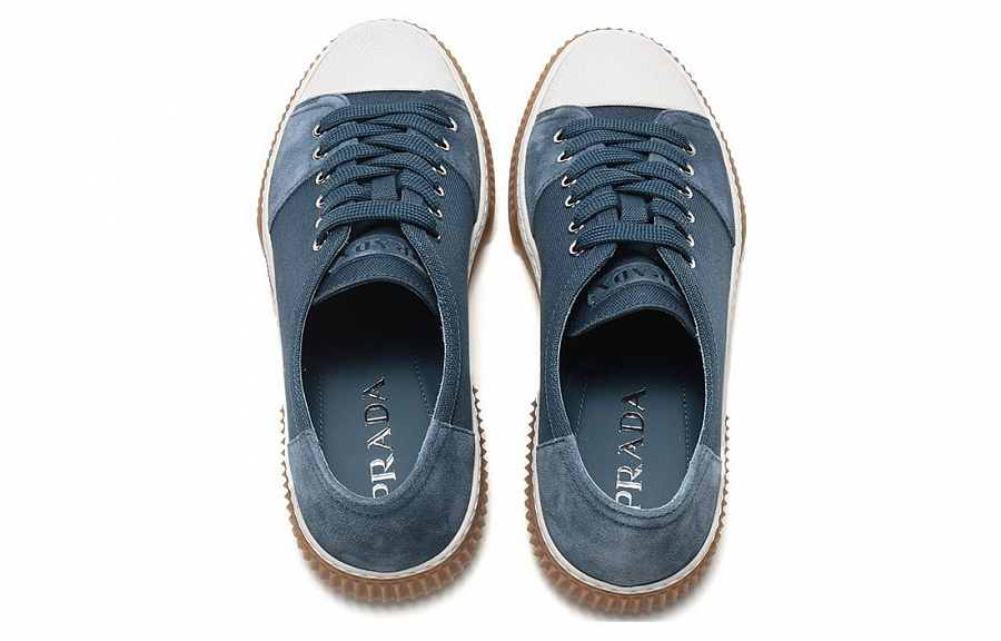 PRADA Low Top Stylish Skateboarding Shoes Men's Interstellar Blue купить в интернет-магазине Yoocart с быстрой доставкой по России.