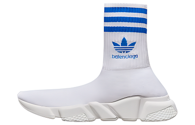 Balenciaga X Adidas Speed Trainer White Blue Women's