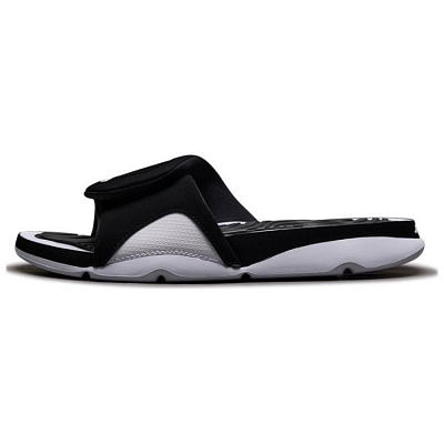 Jordan Hydro Slip Resistant Abrasion Resistant Slide Slippers Men's Black White