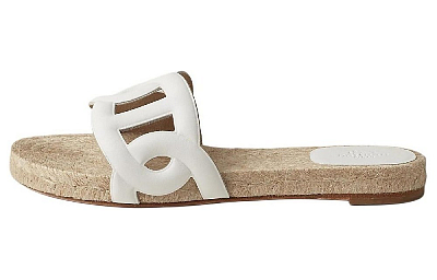 HERMES Famosa Slide Slippers Women's White