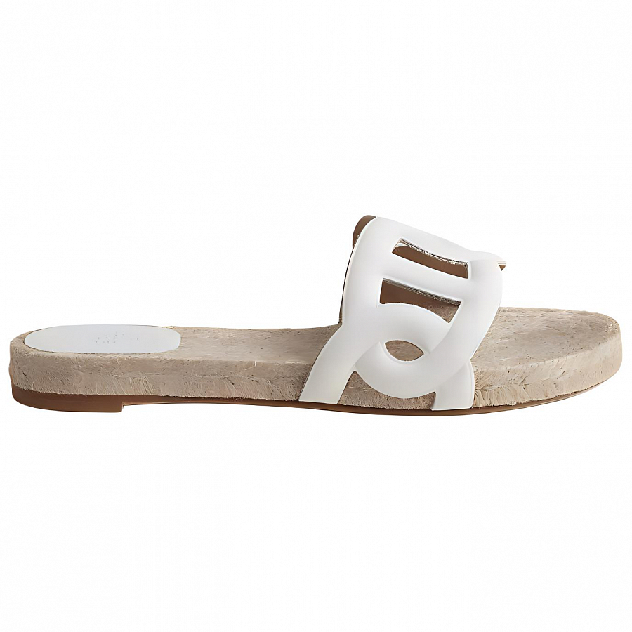HERMES Famosa Slide Slippers Women's White купить в интернет-магазине Yoocart с быстрой доставкой по России.