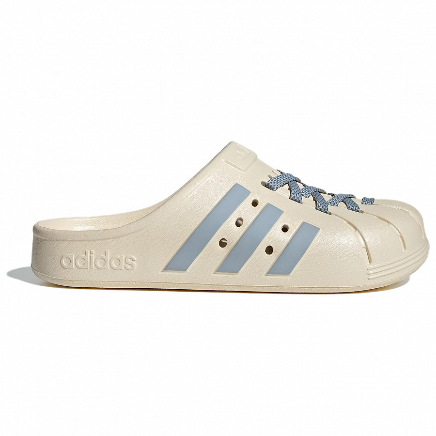 Adidas ADILETTE CLOGS Wrap-toe Slippers Unisex Beige White Blue