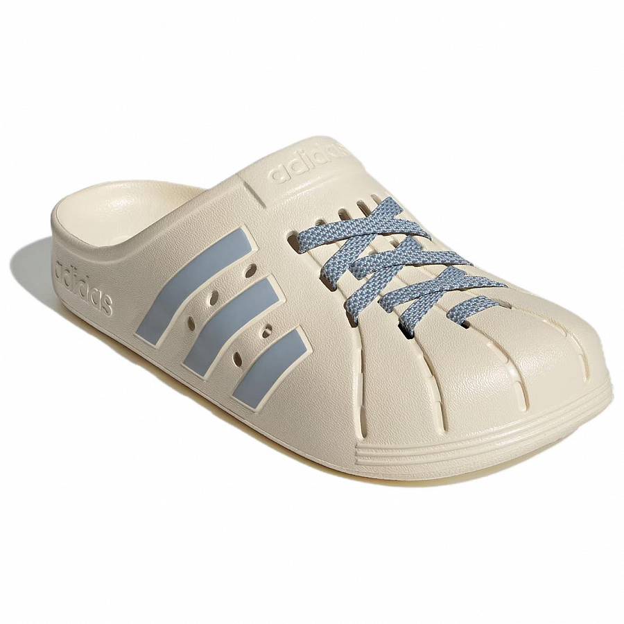 Adidas ADILETTE CLOGS Wrap-toe Slippers Unisex Beige White Blue