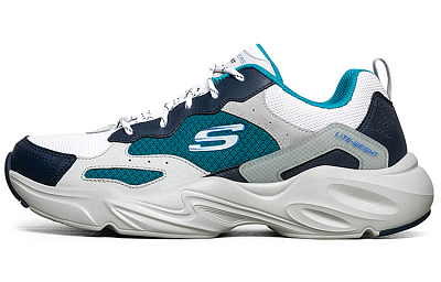 Skechers Stamina Airy Low Top Running Shoes White/Blue/Green