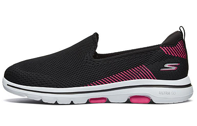 Skechers Go Walk 5 Loafers 'Black Pink Red' Women's