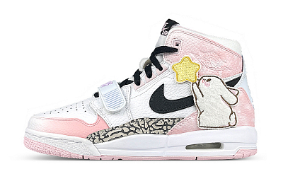 Jordan Legacy 312 Vintage Basketball Shoes Women's White Pink