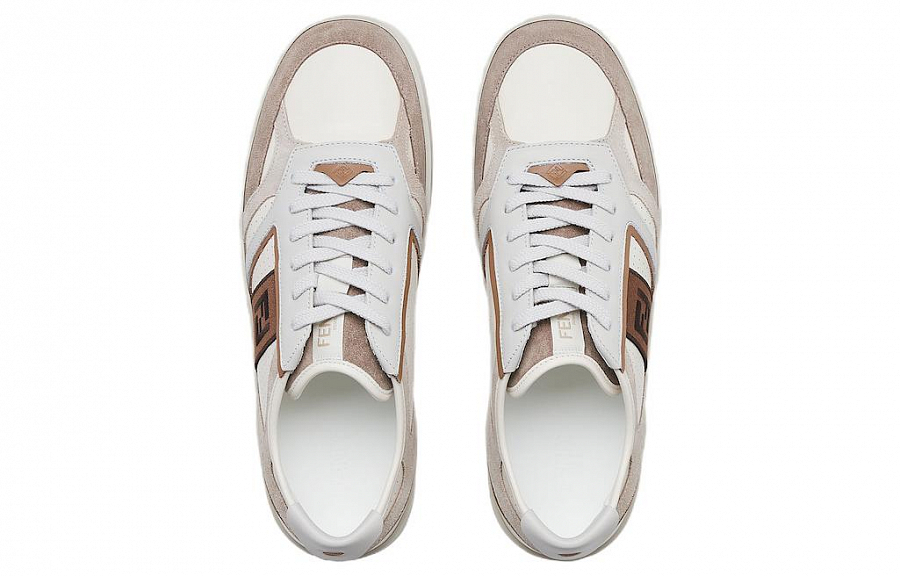 FENDI Ff Logo Embroidered Low-Top Sneakers