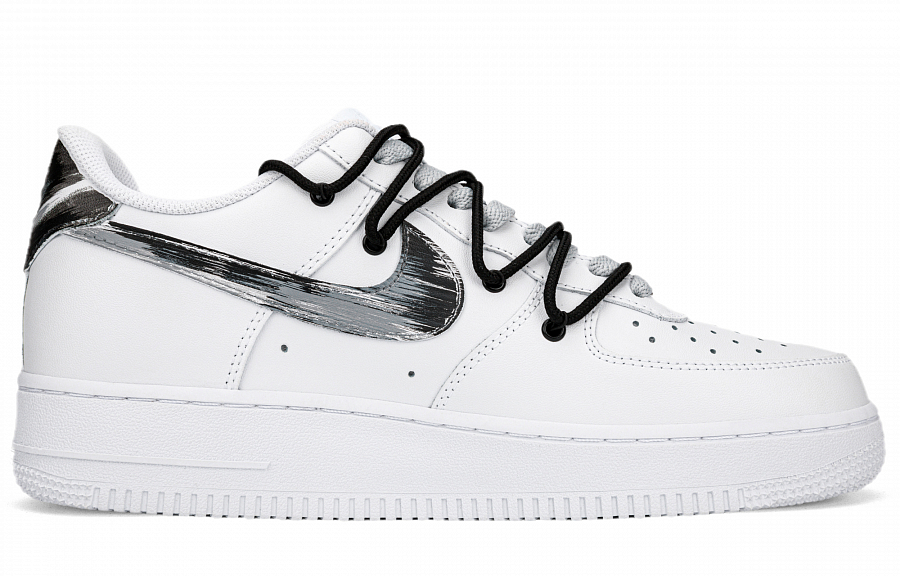 Nike Air Force 1 Slip Resistant Low Top Skateboard Shoes Men's Black White