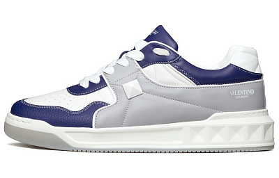 Valentino One Stud Low 'White Grey Blue'