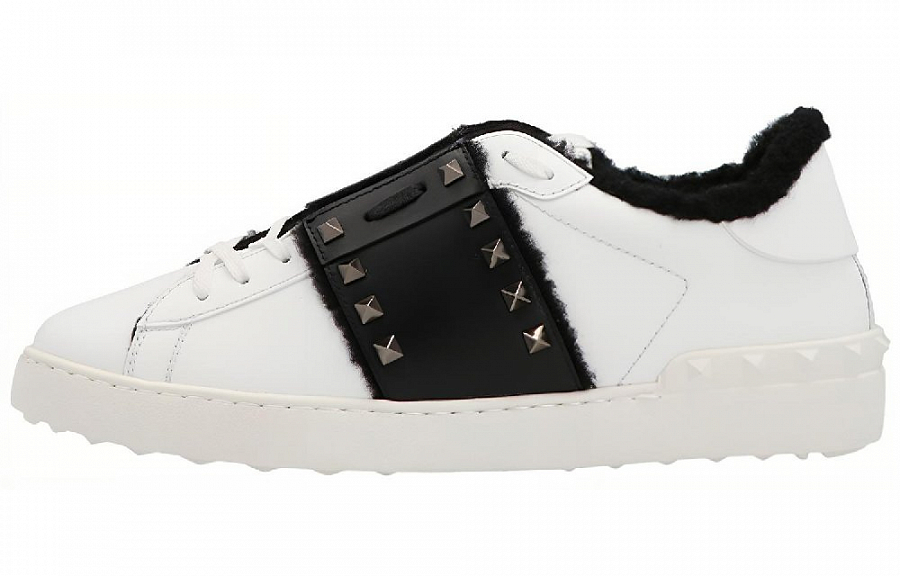 Valentino Untitled Low Top Stylish Skateboarding Shoes Men's White Black