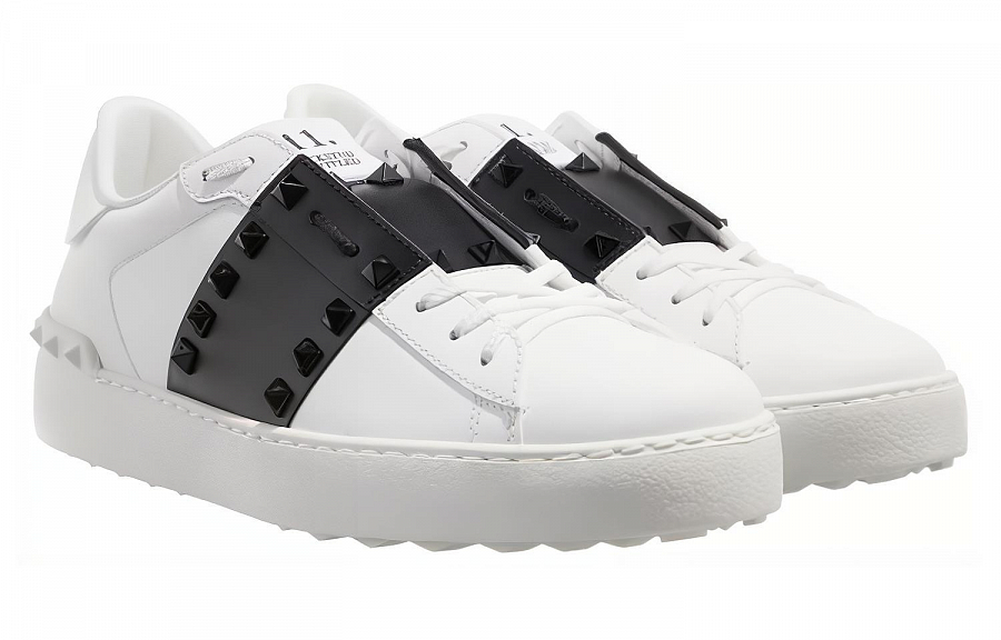 Valentino Untitled Low Top Stylish Skateboarding Shoes Men's White Black
