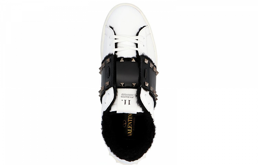 Valentino Untitled Low Top Stylish Skateboarding Shoes Men's White Black