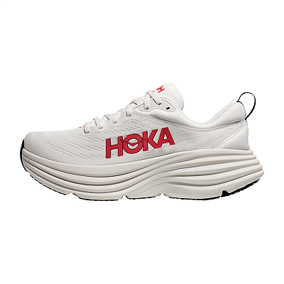 HOKA ONE ONE Bondi 8 White Vermillion