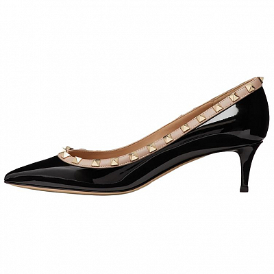 Valentino Rockstud Garavani Slim Heel High Heels 5cm Women's Black