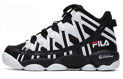 FILA HERITAGE BASKETBALL Cushioning Anti-Slip And Wear-Resistant Low-Top Vintage Basketball Shoes Women's Black White