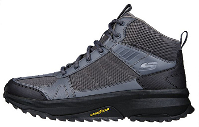 Skechers Hiking / Trekking Shoes Men High-Top Gray/Black Color