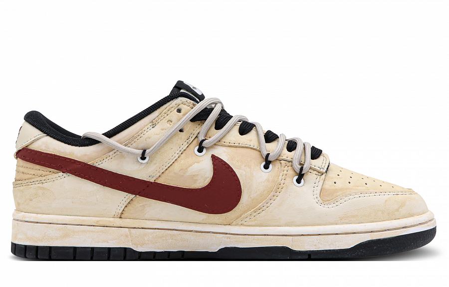 Nike Dunk Low Low-Top Skateboard Shoes GS Yellow Brown