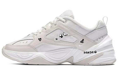 Nike M2K Tekno Phantom Cushioning Low-Top Chunky Sneakers Women's Gray White