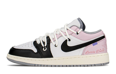 Jordan Air Jordan 1 Low FZBB Low-Top Vintage Basketball Shoes GS Pink Black