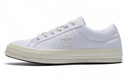 Converse One Star Non slip Lightweight Low Top Canvas Shoes Women's White