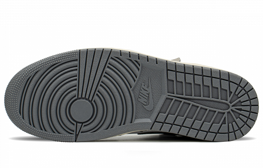 Jordan Air Jordan 1 Anti-Slip Wear-Resistant High-Top Vintage Basketball Shoes Men's Black White Gray купить в интернет-магазине Yoocart с быстрой доставкой по России.
