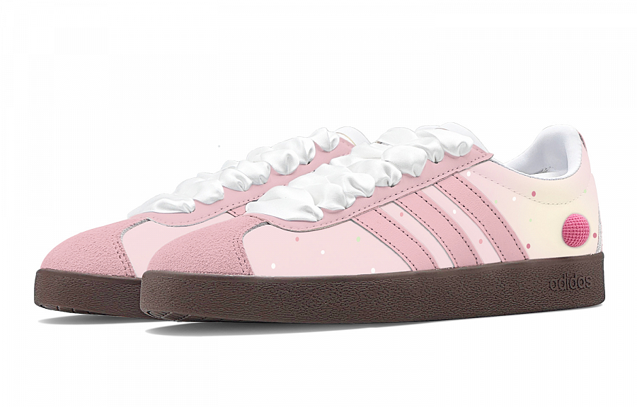Adidas Neo Vl Court Anti-Slip Wear-Resistant Low-Top Skateboard Shoes Unisex Pink купить в интернет-магазине Yoocart с быстрой доставкой по России.