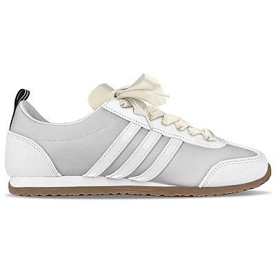 Adidas Neo VS JOG 2.0 Anti-Slip And Wear-Resistant Breathable Low-Top Casual Shoes Unisex Gray White