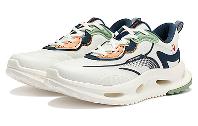 361° Wind Chain Wear resistant And Lightweight Low Top Running Shoes Men's White Blue