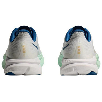 HOKA ONE ONE MACH 6 Abrasion Resistant, Breathable, Lightweight Low Top Training Shoes Men's White Loose Fit