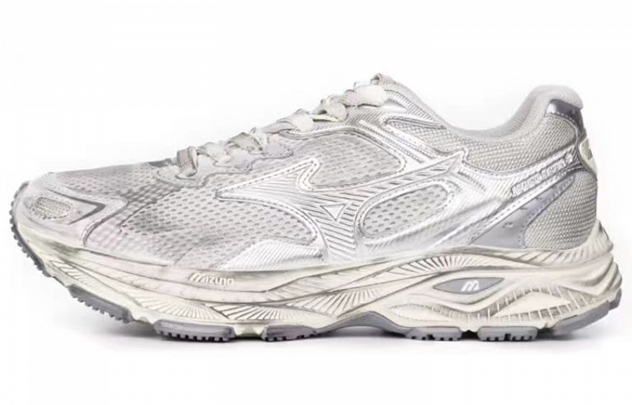 Mizuno Racer S Abrasion-Resistant Low-Top Casual Running Shoes Unisex Black Silver купить в интернет-магазине Yoocart с быстрой доставкой по России.