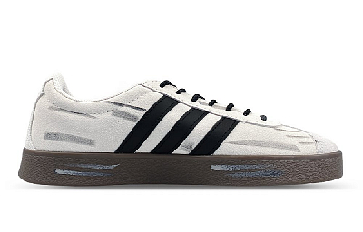Adidas Neo VL Court 2.0 Anti-Slip Wear-Resistant Low-Top Skateboard Shoes Unisex Gray Black