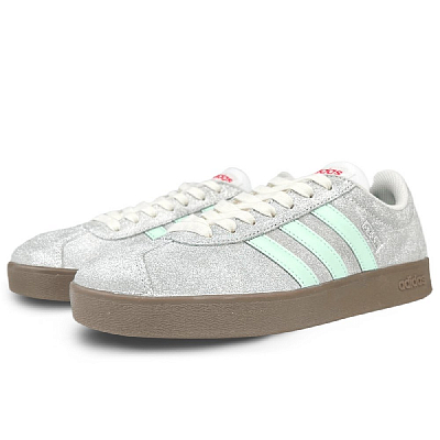 Adidas Neo VL Court 2.0 Slip-Resistant Cushioning Wear-Resistant Low-Top Skateboard Shoes Unisex Light Cyan