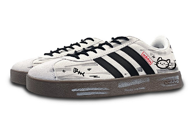 Adidas Neo VL Court 2.0 Anti-Slip Wear-Resistant Low-Top Skateboard Shoes Unisex Gray Black