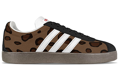 Adidas Neo Vl Court Lifestyle Low-Top Skateboard Shoes Unisex Brown Black