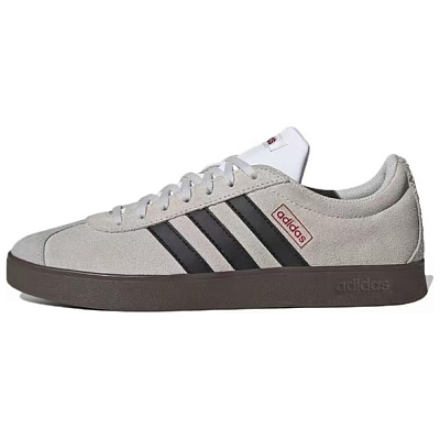 Adidas Neo Vl Court Classic Anti Slip Wear Resistant Low Top Skateboard Shoes Unisex Beige Black