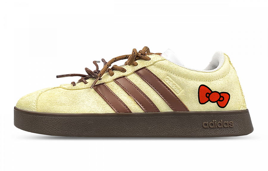 Adidas Neo Vl Court Classic Wear-Resistant Low-Top Skateboard Shoes Unisex Yellow Brown купить в интернет-магазине Yoocart с быстрой доставкой по России.