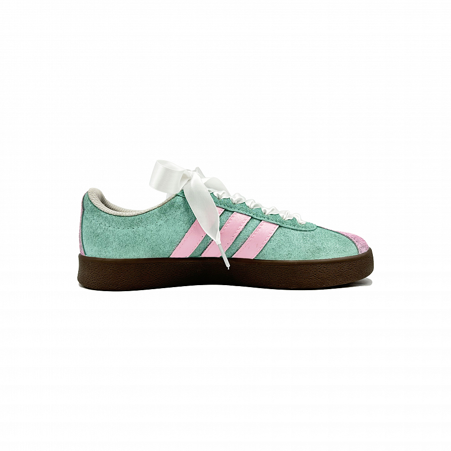 Adidas Neo Vl Court Classic Wear-resistant And Lightweight Low-Top Skateboard Shoes Unisex Pink Green купить в интернет-магазине Yoocart с быстрой доставкой по России.