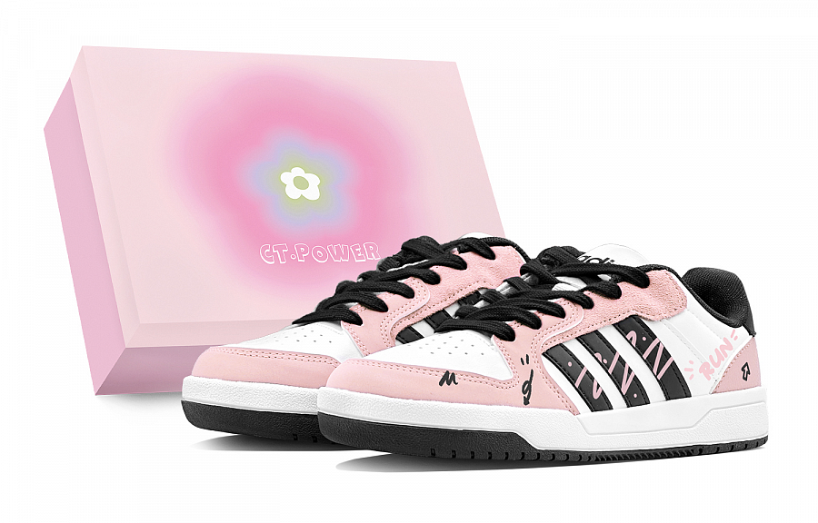 Adidas Neo Entrap Strawberry Cookies Anti-Slip Wear-Resistant Low-Top Vintage Basketball Shoes Unisex White Black Pink купить в интернет-магазине Yoocart с быстрой доставкой по России.