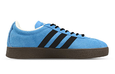 Adidas Neo Vl Court Classic Anti-Slip Wear-Resistant Low-Top Skateboard Shoes Unisex Blue