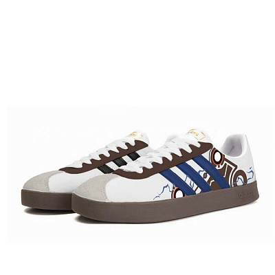 Adidas Neo VL Court 2.0 Slip-Resistant Low-Top Skateboard Shoes Unisex White