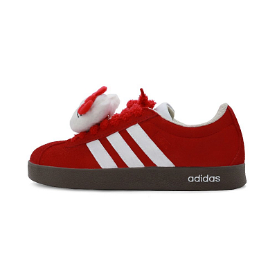 Adidas Neo VL Court 2.0 Titi Kitten Wear-resistant And Lightweight Low-Top Skateboard Shoes Unisex Red White