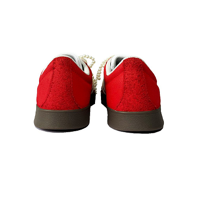 Adidas Neo Vl Court Classic Red Dance Shoes Wear-Resistant Low-Top Skateboard Shoes Unisex Red