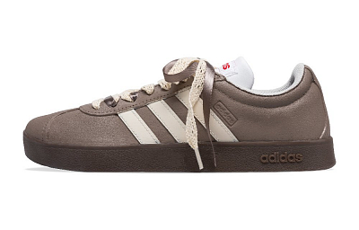 Adidas Neo Vl Court Classic Anti-Slip Wear-Resistant Low-Top Skateboard Shoes Unisex Brown