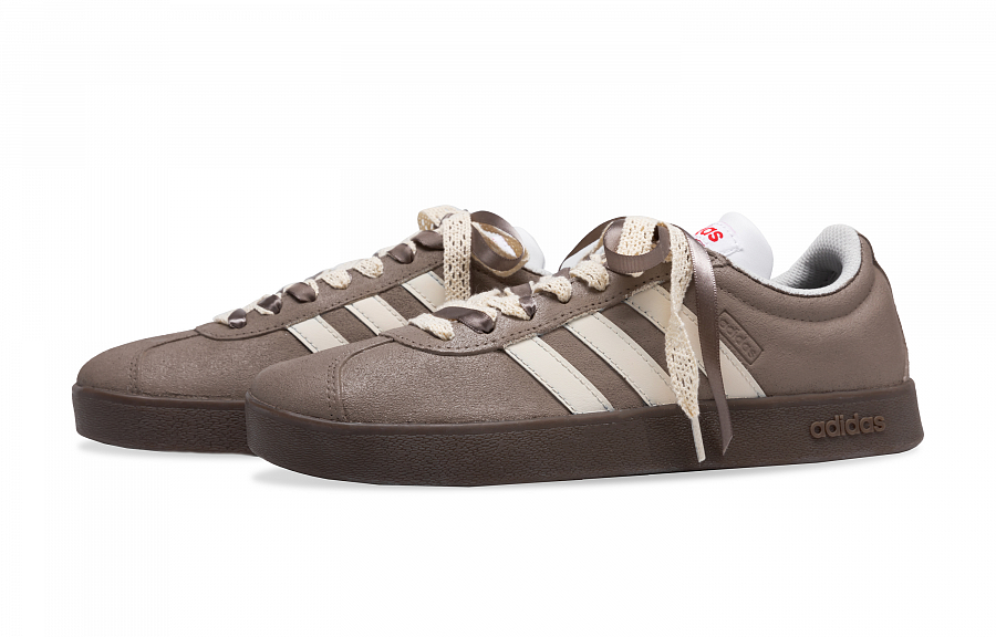 Adidas Neo Vl Court Classic Anti-Slip Wear-Resistant Low-Top Skateboard Shoes Unisex Brown купить в интернет-магазине Yoocart с быстрой доставкой по России.