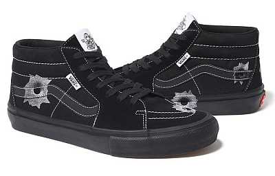 Vans Skate Grosso Mid Supreme X Nate Lowman Black