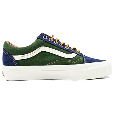 Vans Low Top Skateboard Shoes Unisex Green Blue