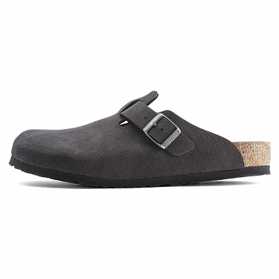 Birkenstock Boston Vegan Sandals 'Black Desert Dust'