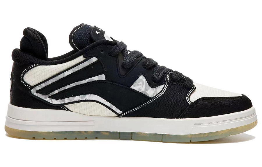 LIXIAOLONG x LiNing Wave Pro Anti-Slip Wear-Resistant Low-Top Skateboard Shoes Men's Black White купить в интернет-магазине Yoocart с быстрой доставкой по России.