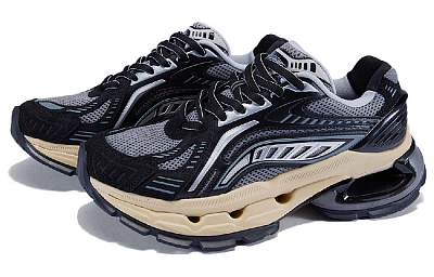 LiNing Furious Rider BOW Anti Slip Wear Resistant Low Top Running Shoes Men's Gray